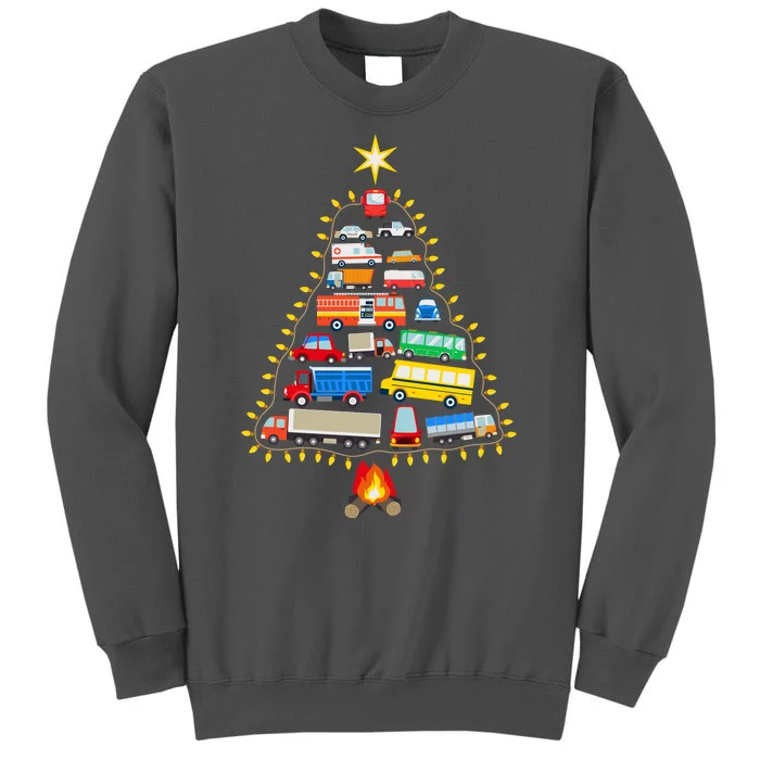 Car Lover Christmas Tree Cute Gift Tall Sweatshirt