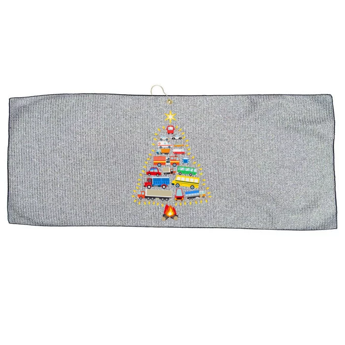 Car Lover Christmas Tree Cute Gift Large Microfiber Waffle Golf Towel