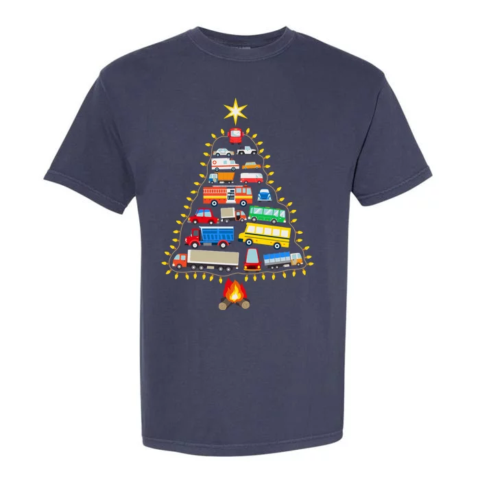 Car Lover Christmas Tree Cute Gift Garment-Dyed Heavyweight T-Shirt