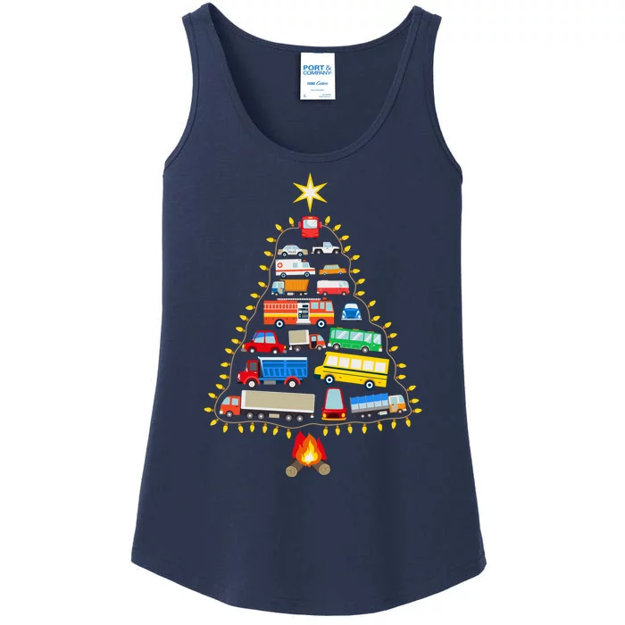 Car Lover Christmas Tree Cute Gift Ladies Essential Tank