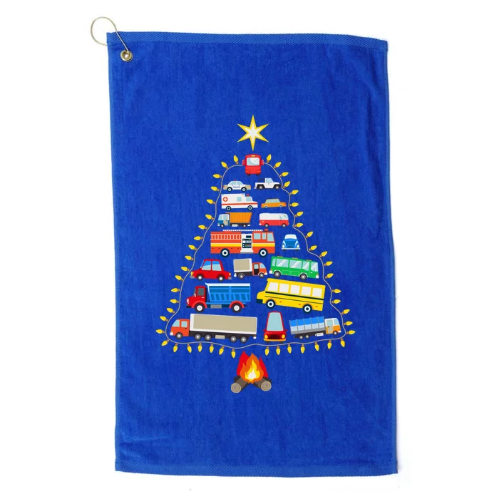 Car Lover Christmas Tree Cute Gift Platinum Collection Golf Towel