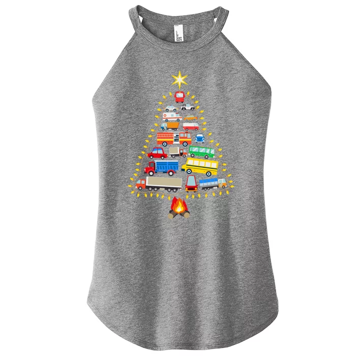 Car Lover Christmas Tree Cute Gift Women’s Perfect Tri Rocker Tank