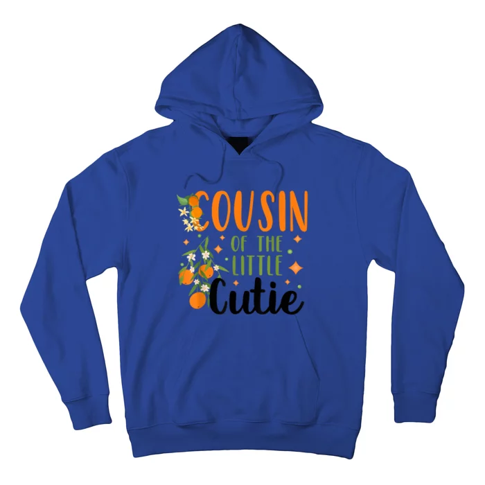 Cousin Little Cutie Baby Shower Orange 1st Birthday Party Hoodie