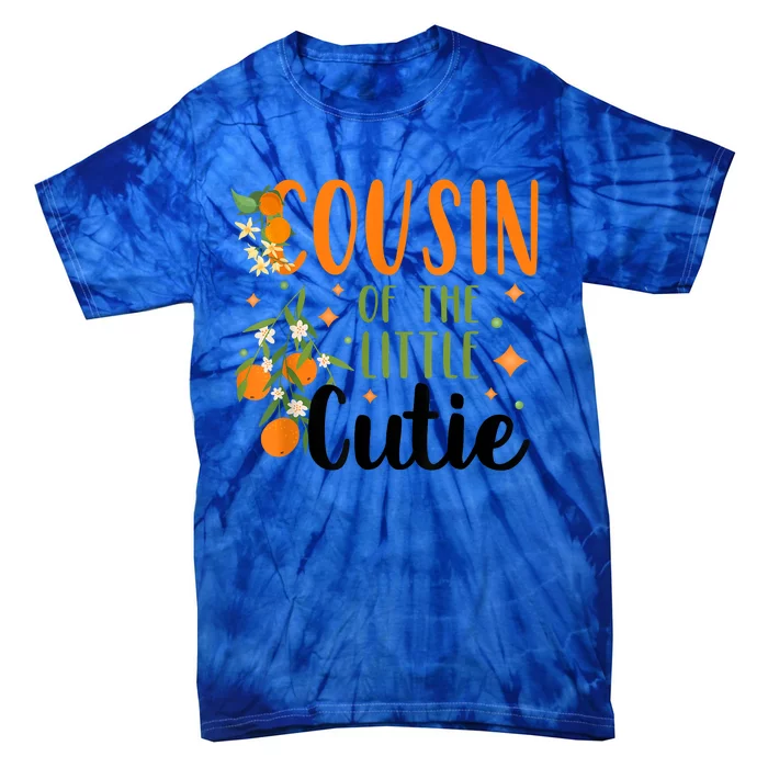 Cousin Little Cutie Baby Shower Orange 1st Birthday Party Tie-Dye T-Shirt