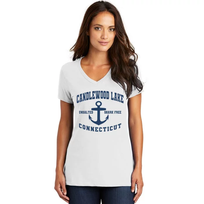 Candlewood Lake Coasters For Women Women's V-Neck T-Shirt