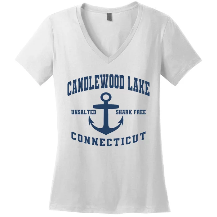 Candlewood Lake Coasters For Women Women's V-Neck T-Shirt