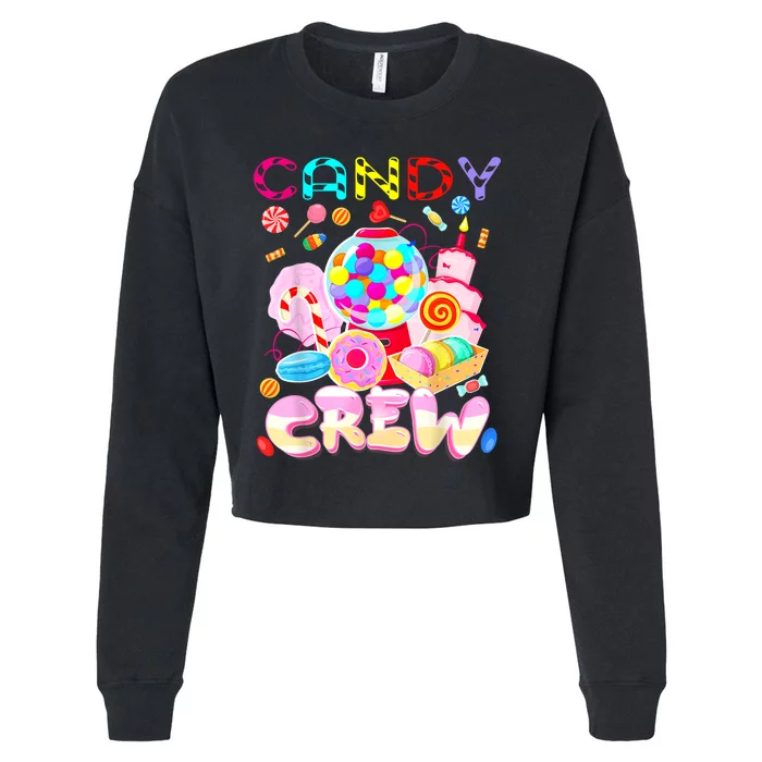 Candy Land Candy Crew Party Halloween Costumes Cropped Pullover Crew