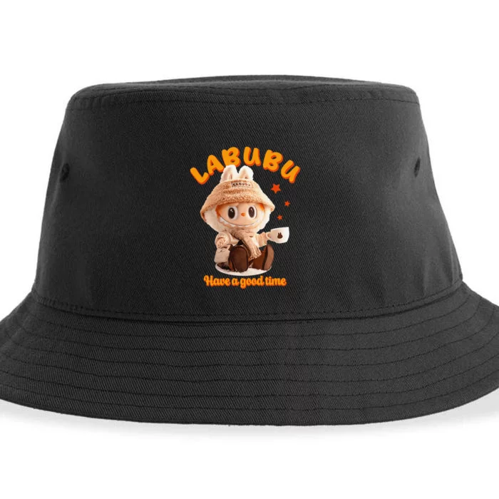 Cute Labubu Classic Pose Funny Labubu Gift Sustainable Bucket Hat