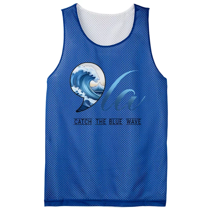 Comma La Catch The Blue Wave Vote Kamala President 24 Harris Great Gift Mesh Reversible Basketball Jersey Tank