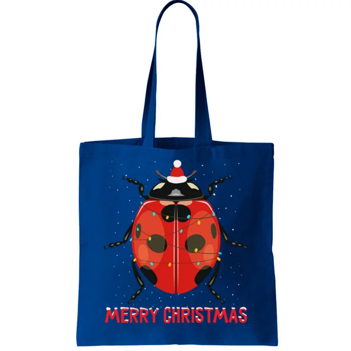 Cute Ladybug Christmas Tree Lights Great Gift Tote Bag