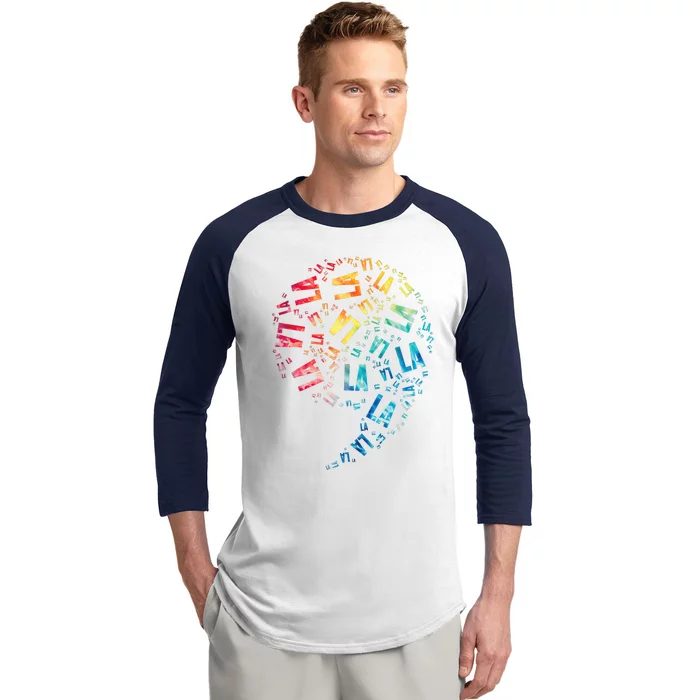 Comma La Cat Tie Dye Baseball Sleeve Shirt