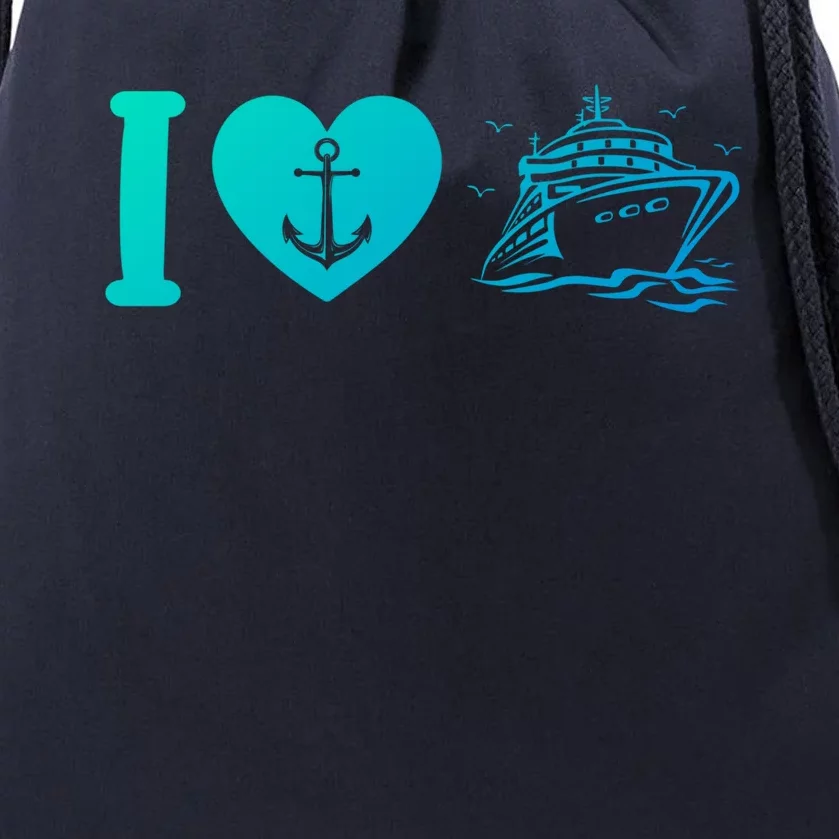 Cruising Lover Cruise Ship Vacation I Love Cruise Meaningful Gift Drawstring Bag