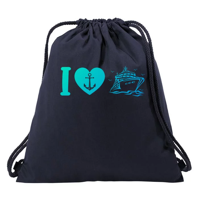 Cruising Lover Cruise Ship Vacation I Love Cruise Meaningful Gift Drawstring Bag