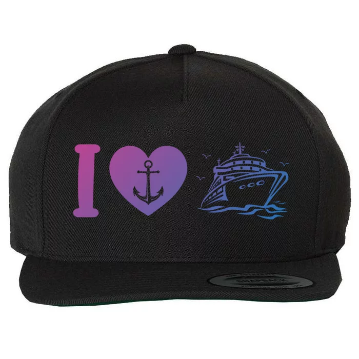 Cruising Lover Cruise Ship Vacation I Love Cruise Meaningful Gift Wool Snapback Cap