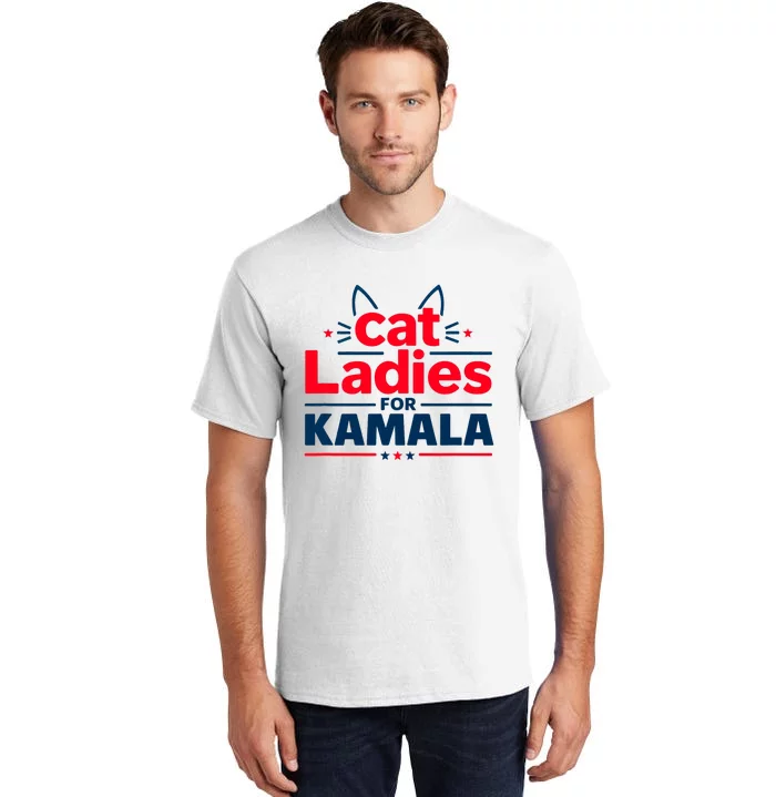 Cat Ladies Cat Lettering Positive Funny Tall T-Shirt