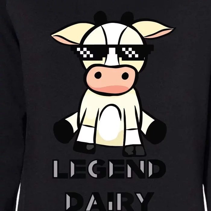 Cow Legendairy Cow Print Pun Womens California Wash Sweatshirt