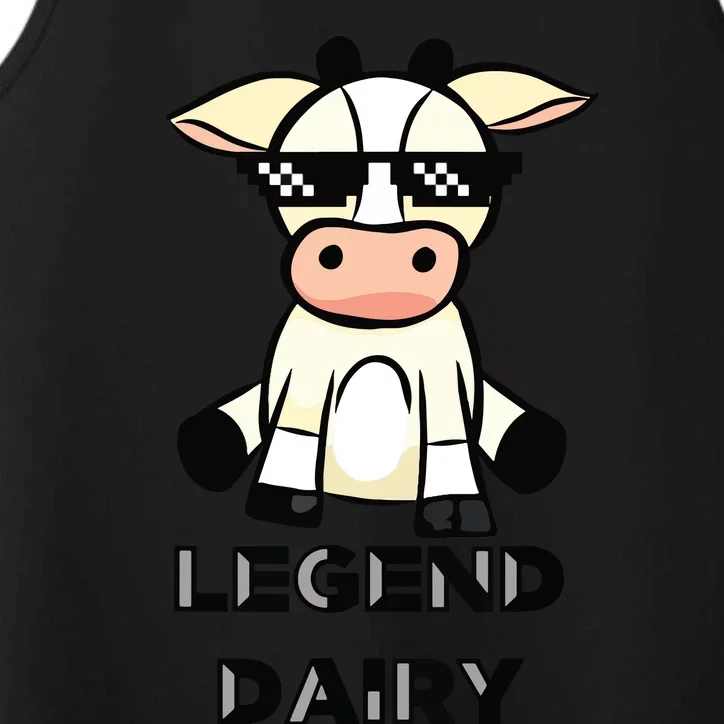 Cow Legendairy Cow Print Pun Performance Tank