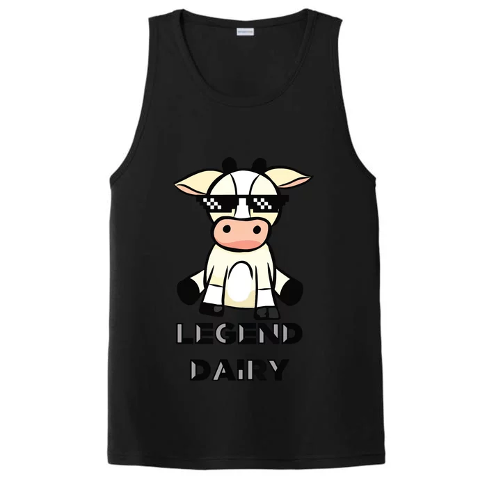 Cow Legendairy Cow Print Pun Performance Tank