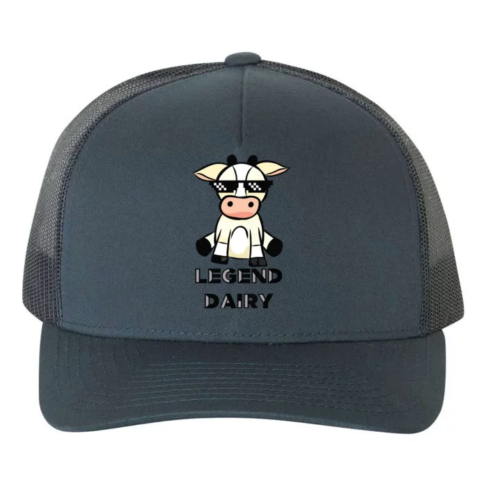 Cow Legendairy Cow Print Pun Yupoong Adult 5-Panel Trucker Hat