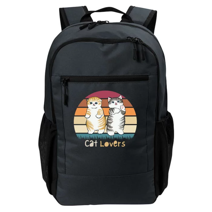 Cat Lovers Cute Retro Sunset Daily Commute Backpack