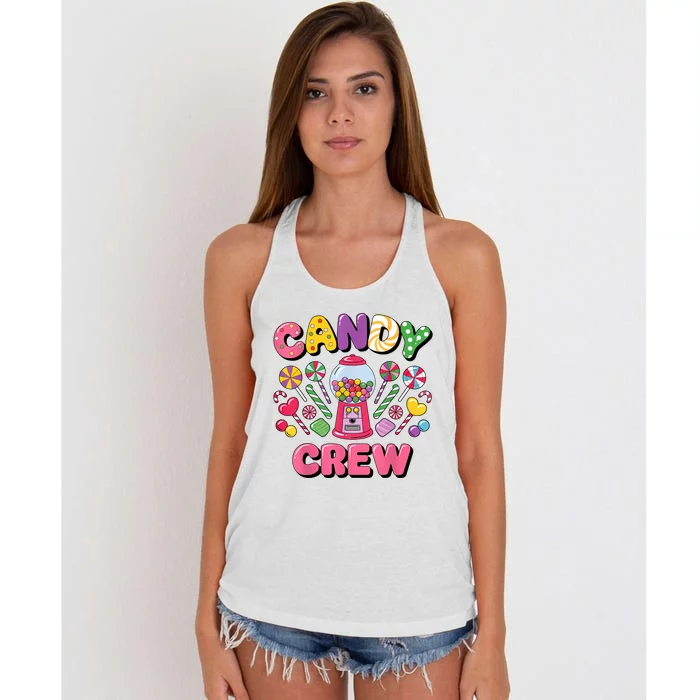 Candy Land Candy Crew Decorations Sweetie Candy Squad Cool Women's Knotted Racerback Tank