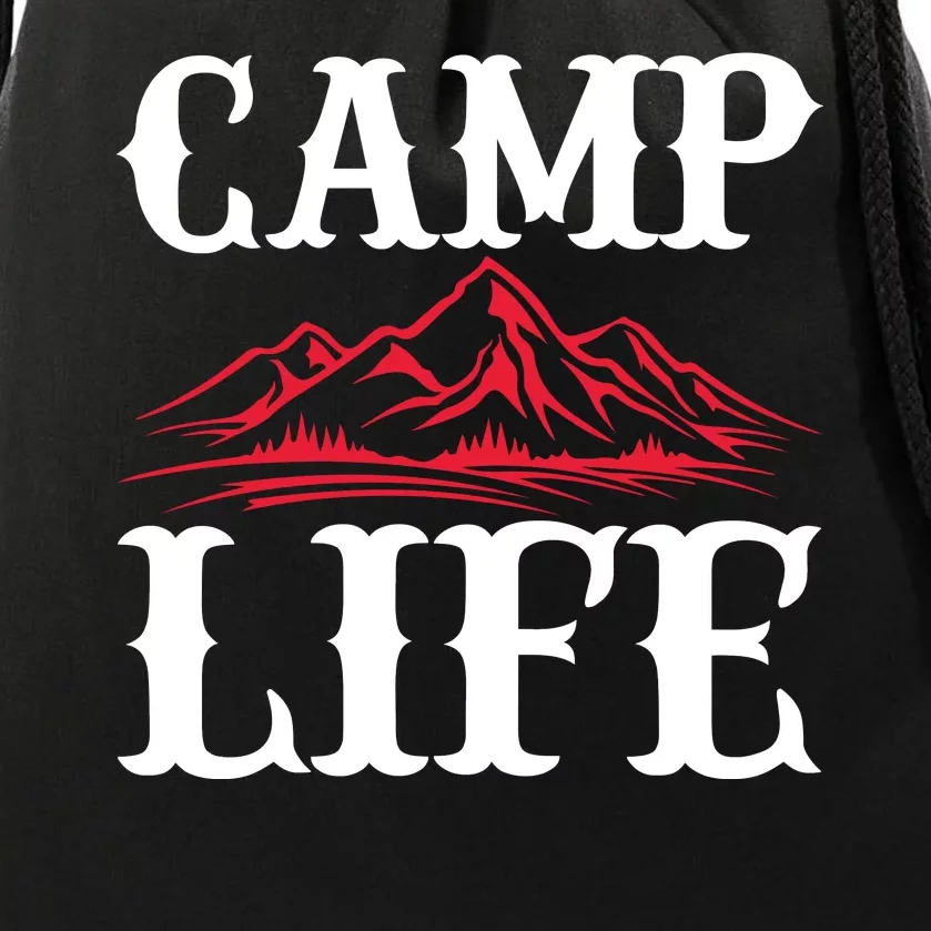 Camp Life Drawstring Bag