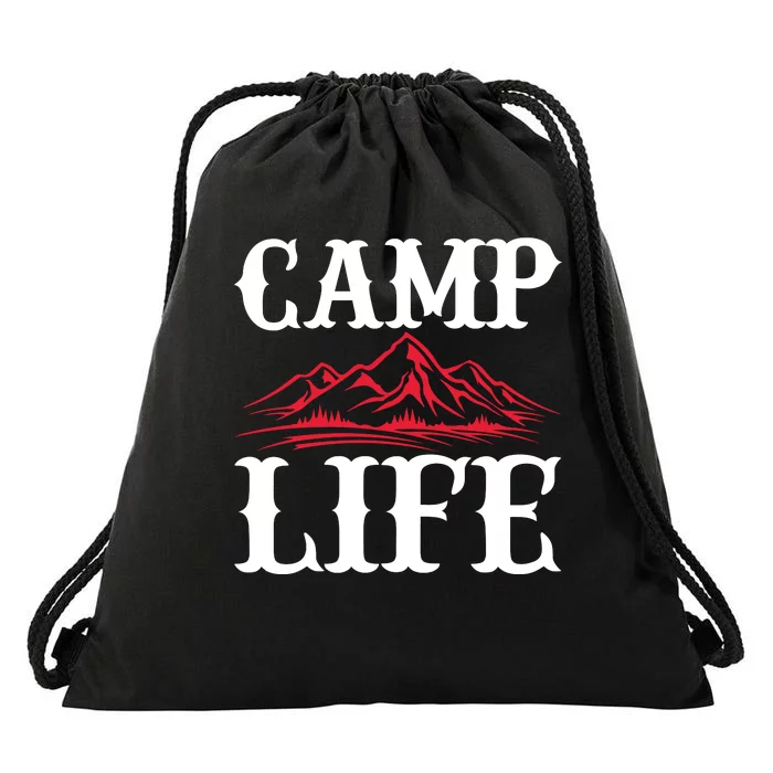 Camp Life Drawstring Bag