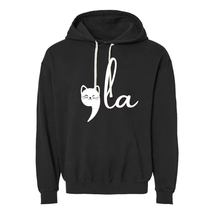 Comma La Cat Lady Kamala Harris Garment-Dyed Fleece Hoodie