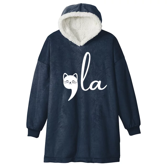 Comma La Cat Lady Kamala Harris Hooded Wearable Blanket