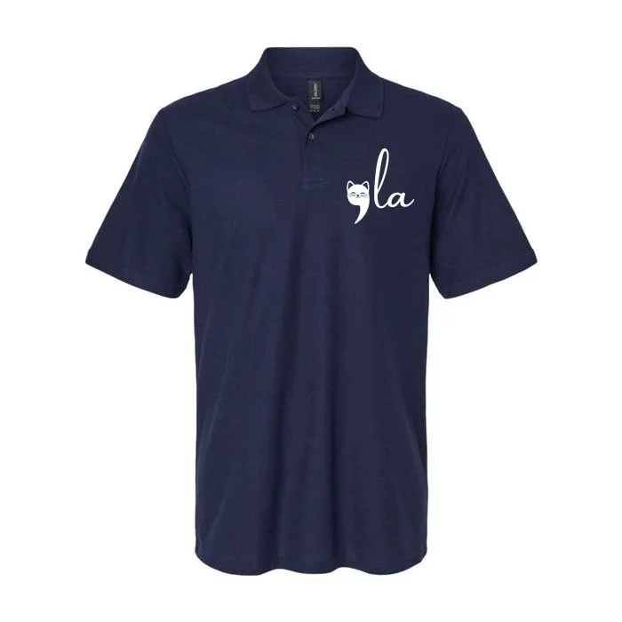 Comma La Cat Lady Kamala Harris Softstyle Adult Sport Polo