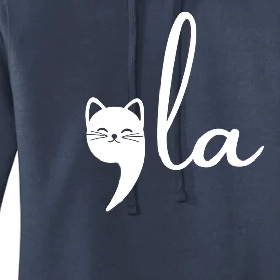 Comma La Cat Lady Kamala Harris Women's Pullover Hoodie