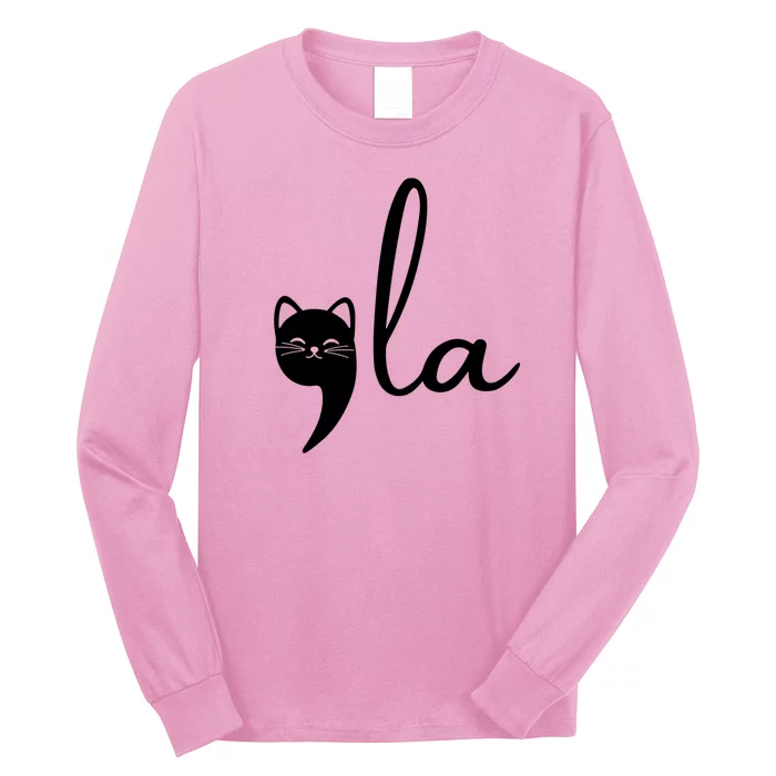 Comma La Cat Lady Kamala Harris Long Sleeve Shirt