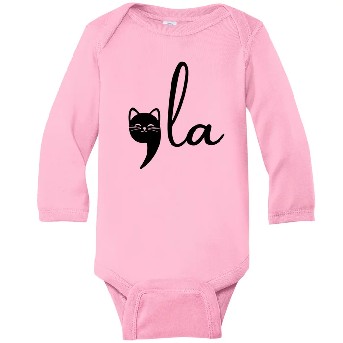 Comma La Cat Lady Kamala Harris Baby Long Sleeve Bodysuit