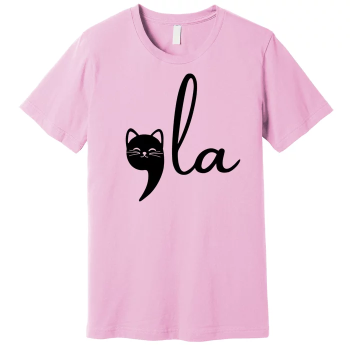 Comma La Cat Lady Kamala Harris Premium T-Shirt