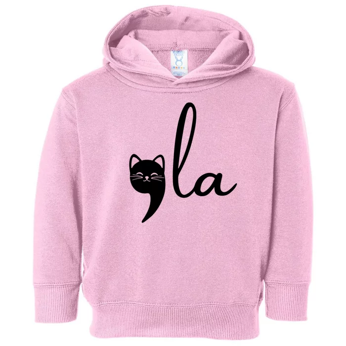 Comma La Cat Lady Kamala Harris Toddler Hoodie