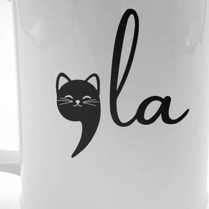 Comma La Cat Lady Kamala Harris Front & Back Beer Stein