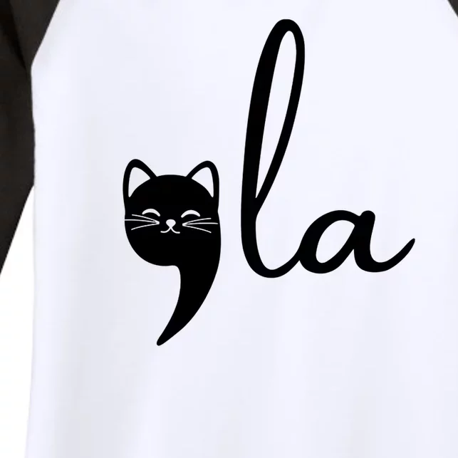 Comma La Cat Lady Kamala Harris Women's Tri-Blend 3/4-Sleeve Raglan Shirt