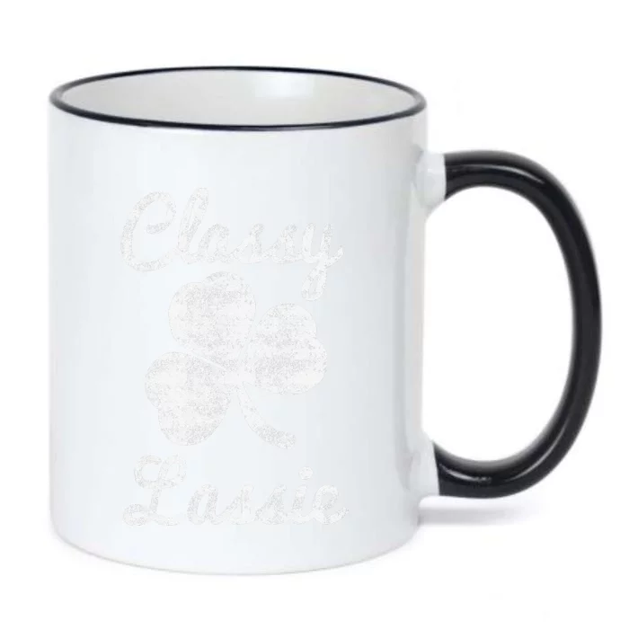 Classy Lassie Cute Womens St Patricks Day Black Color Changing Mug