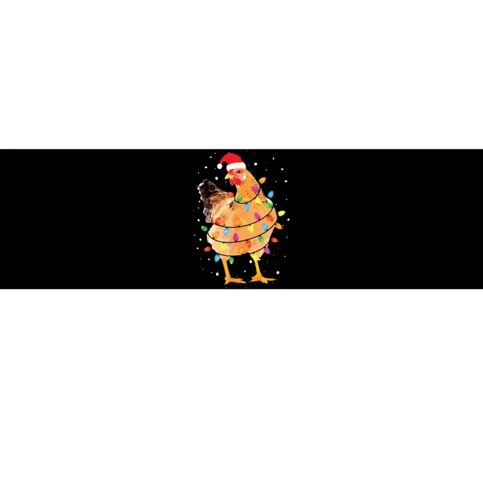 Christmas Lights Chicken Shirts Santa Funny Xmas Tree Chicken Bumper Sticker