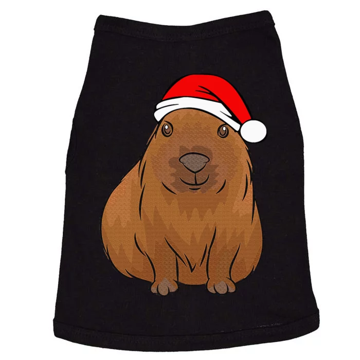 Capybara Lover Cute Christmas Capybara Doggie Tank