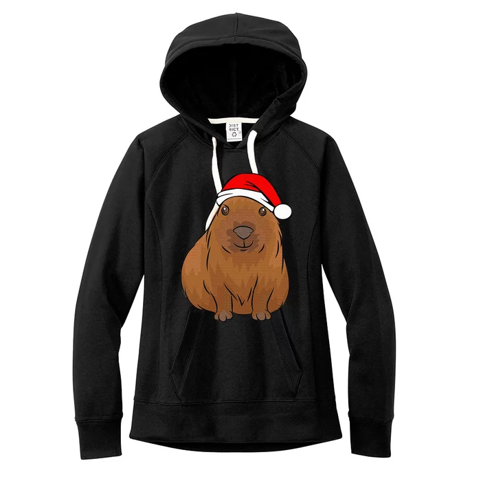 Capybara Lover Cute Christmas Capybara Women's Fleece Hoodie