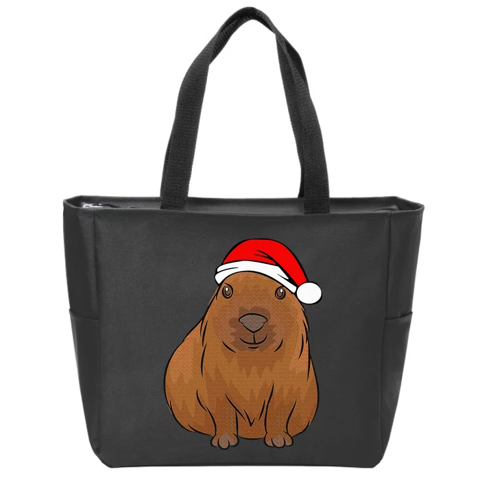 Capybara Lover Cute Christmas Capybara Zip Tote Bag