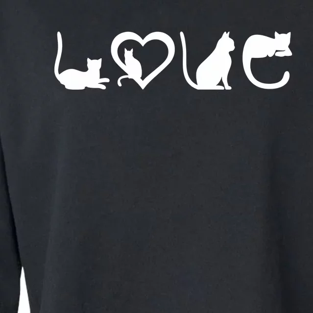 Cat Love Cropped Pullover Crew