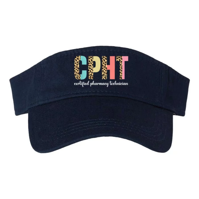 CPHT Leopard Certified Pharmacy Technician Valucap Bio-Washed Visor