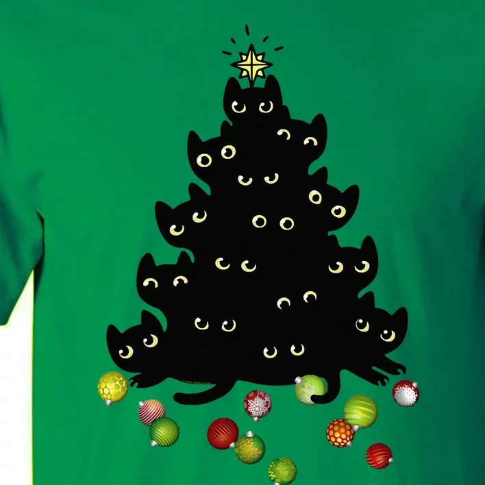 Cat Lovers Cute And Funny Holiday Tree Christmas Tall T-Shirt