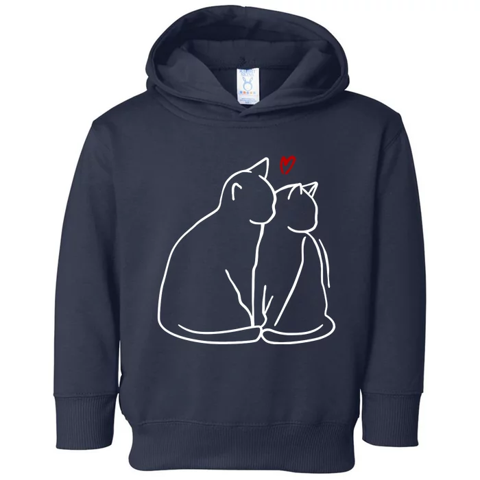 Cat Lover Cute Valentine Toddler Hoodie