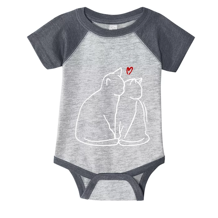 Cat Lover Cute Valentine Infant Baby Jersey Bodysuit