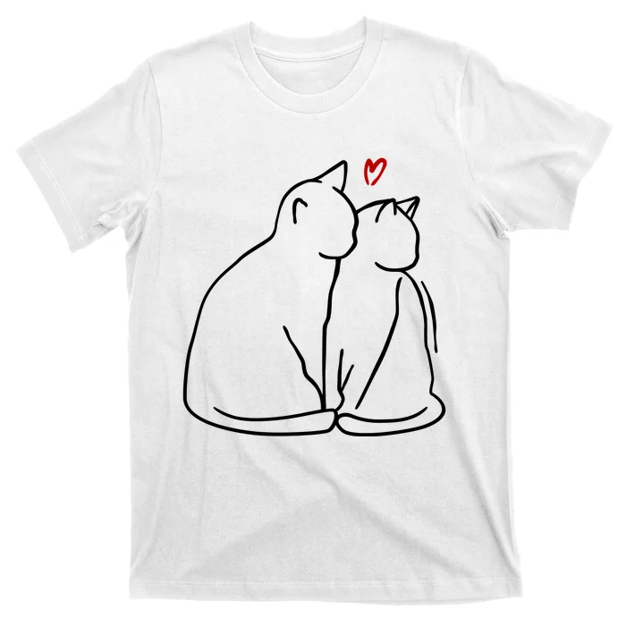 Cat Lover Cute Valentine T-Shirt