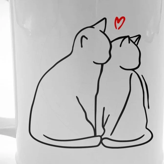 Cat Lover Cute Valentine Front & Back Beer Stein