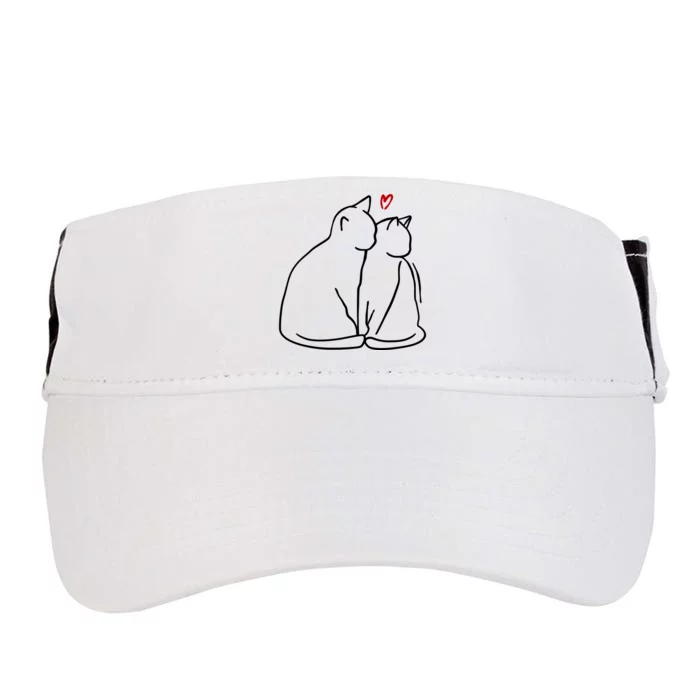 Cat Lover Cute Valentine Adult Drive Performance Visor